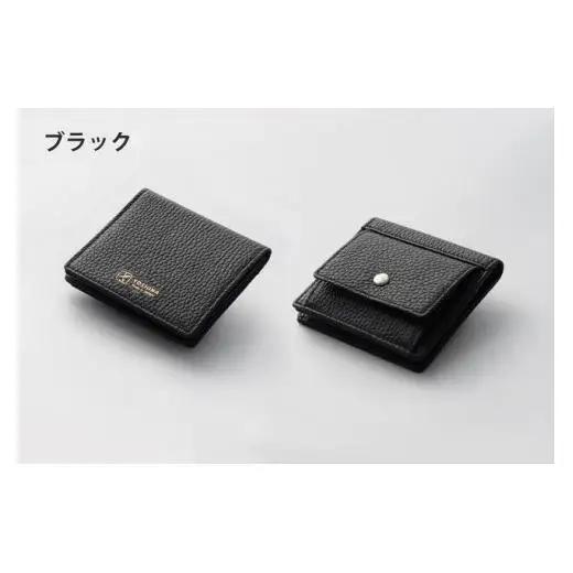 【YOSHINA】コンパクト二つ折り財布（小銭入れ付き）ブラック