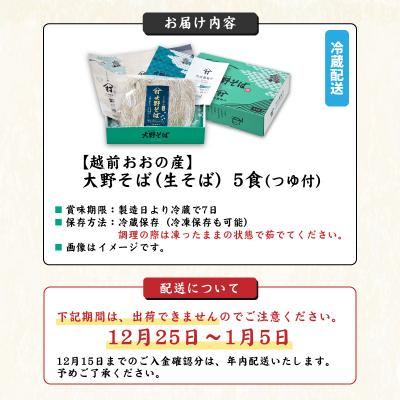 ふるさと納税 大野市 越前大野産 石臼挽き 越前そば 生そば5食(つゆ付) |  | 03