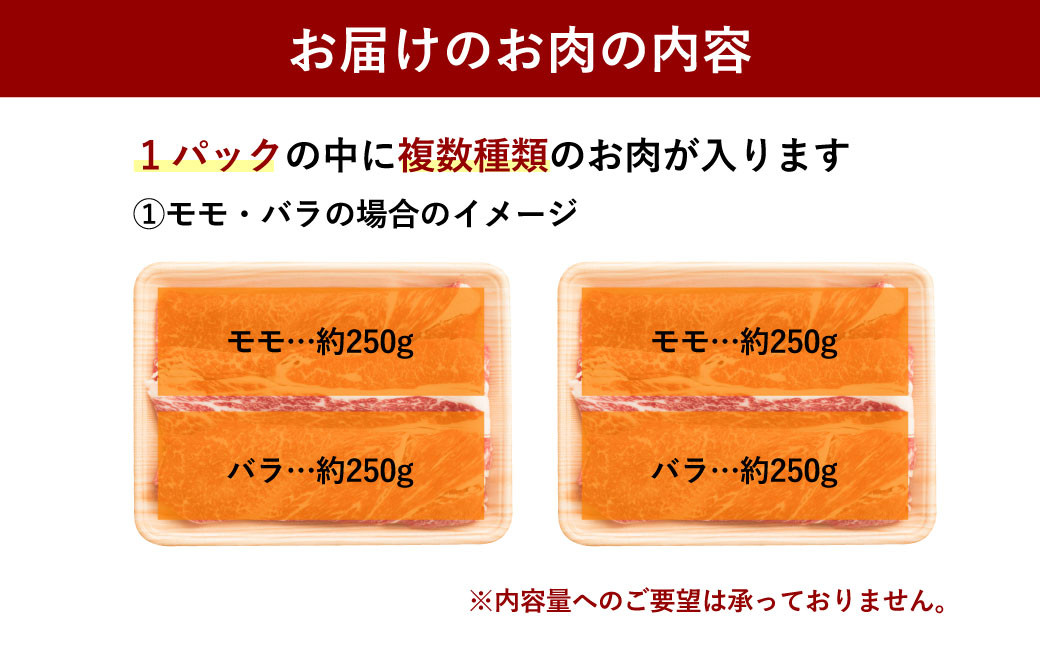 くまもとあか牛 切り落し すき焼 ・ しゃぶしゃぶ用 約1kg(約500g×2パック) 和牛 牛肉