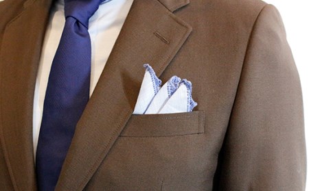 POCKET HANDKERCHIEF STOPPER [KLG-1001](カラー：ダークブラウン)