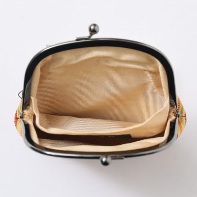 ふるさと納税 那珂川市 【博多織】がま口型マルチポーチ オレンジ |  | 02