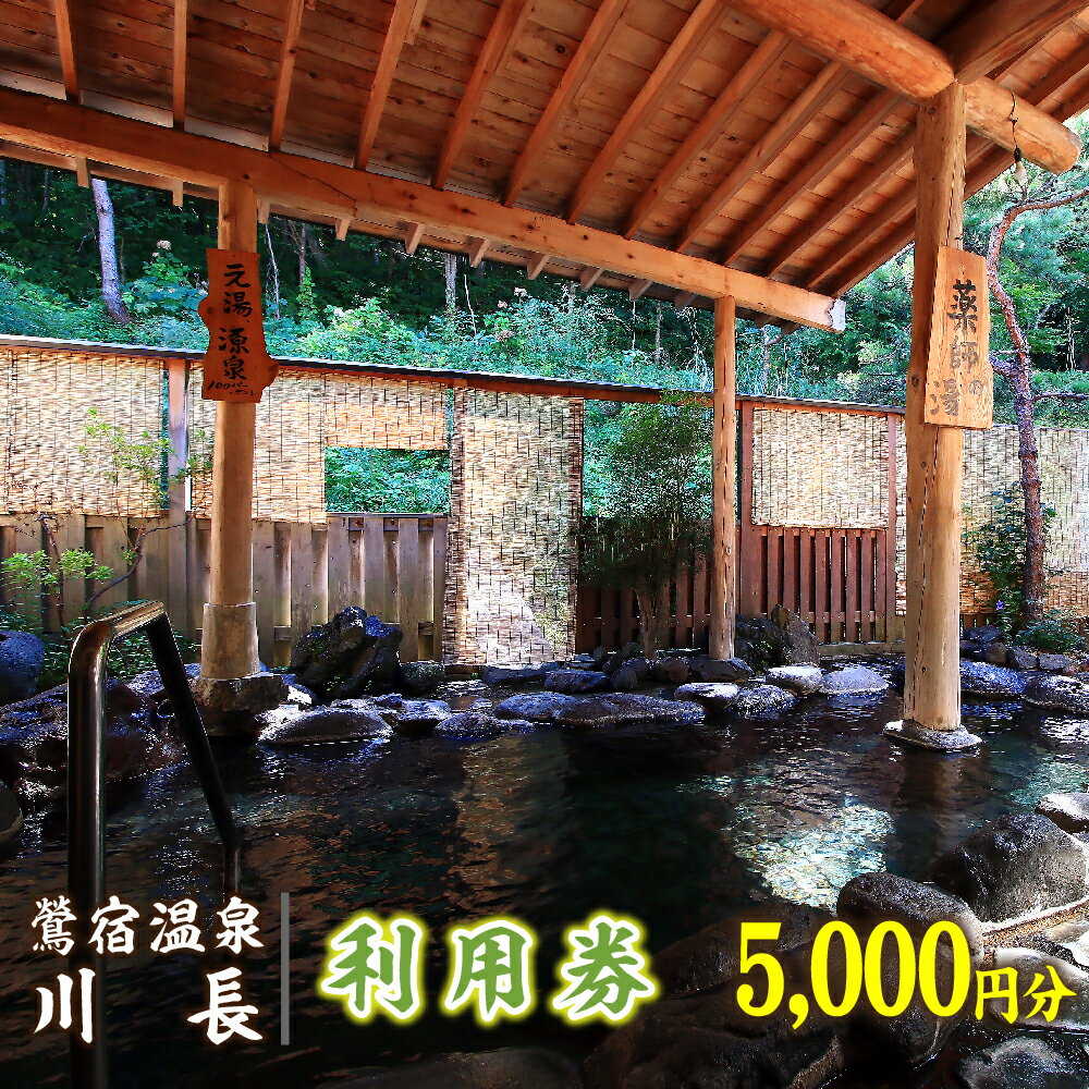 【ふるさと納税】 岩手 鶯宿温泉 川長 利用券 5000円分 ／ おすすめ 100% 源泉かけ流し 温泉 秘湯 露天風呂 入浴 温泉宿 宿泊 旅行 観光 ホテル 旅館 トラベル 体験 チケット リフレッシュ 美肌の湯 カップル 夫婦 家族旅行 お泊り お泊まり 岩手県 雫石町 送料無料 小旅行