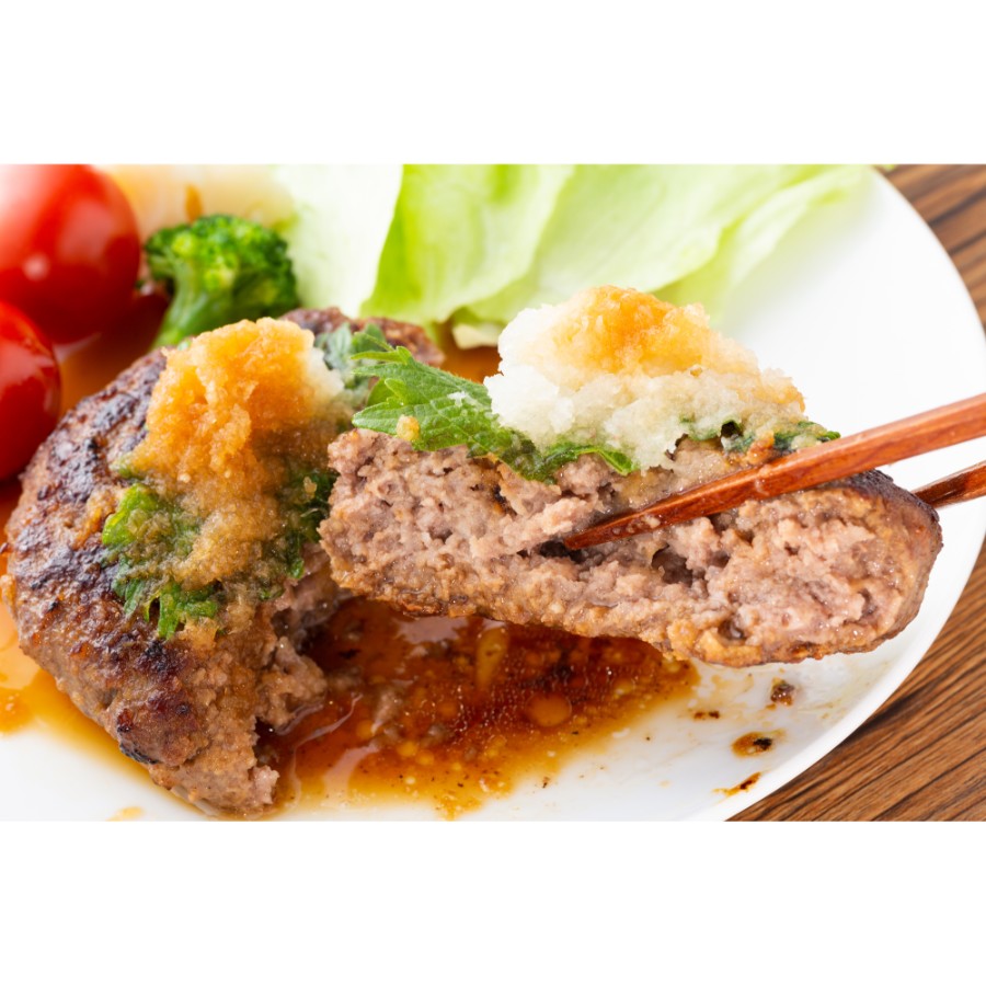 ＜栄和＞仙台牛ハンバーグ120g×8個（ゆずぽん酢醤油付き）