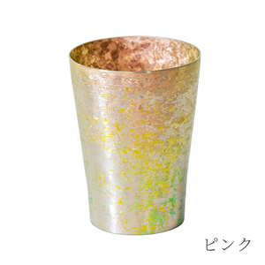 チタン二重タンブラー 鈦虹 和み (ピンク) 250ml
