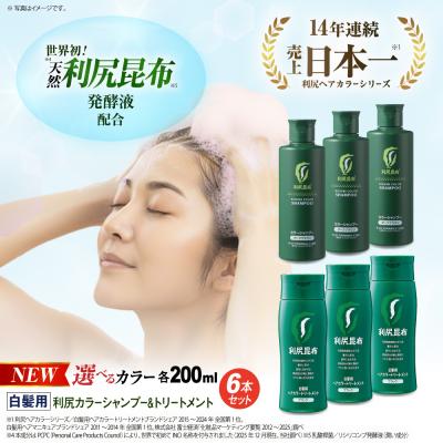 ふるさと納税 糸島市 [色が選べる!6本セット]利尻カラーシャンプー+利尻ヘアカラートリートメント [AZA037]