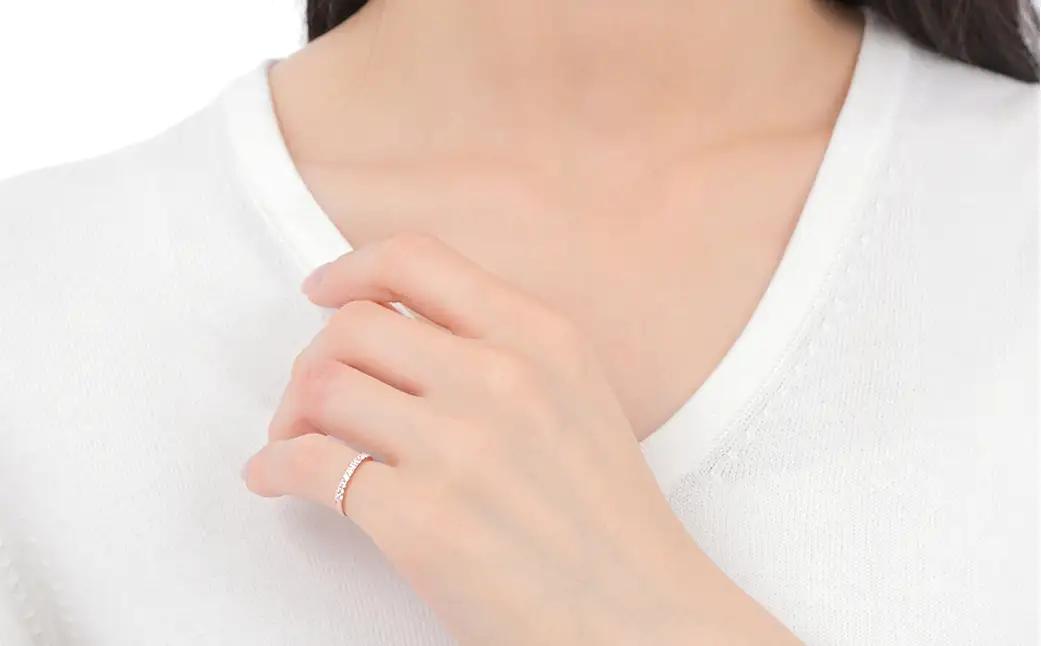 ピンキー　エタニティリング　0.18CT　Ｒ3996DI-R　ピンクゴールド【サイズ：1号～9号（0.5号刻み対応可）】ピンキーリング 指輪 PG リング ダイヤ ダイヤモンド 宝石 ジュエリー 贈り