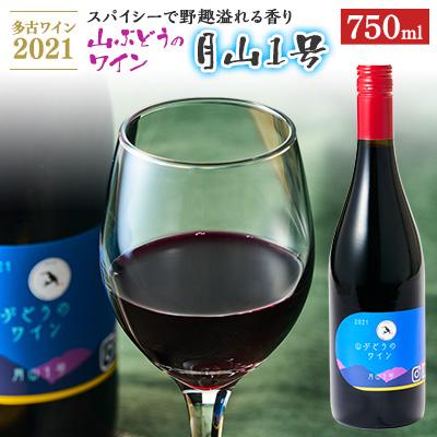 ふるさと納税 多古町 多古ワイン2021・山ぶどう月山1号【赤】【日本ワイン】750ml・1本