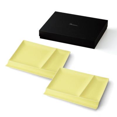 ふるさと納税 瑞浪市 【美濃焼】(miyama.)パレットプレートL　二枚組　イエローマット |  | 02