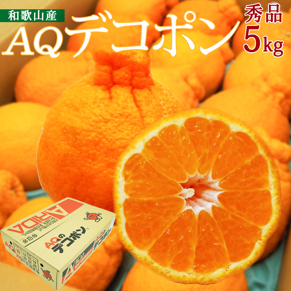 DN6012n_【2026年先行予約】和歌山県産 AQ デコポン 5kg 秀品 (12～24玉)
