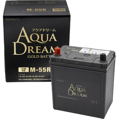 【ふるさと納税】AQUADREAM GOLD 自動車始動用バッテリー ISS車対応 M-55R 1個【配送不可地域：沖縄県】【1608336】