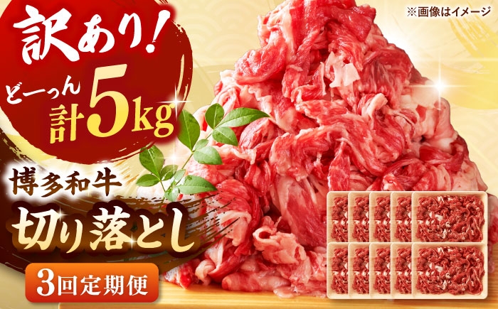 
                  【全3回定期便】【訳あり】博多和牛 切り落とし 5kg(500g×10p）▼切り落とし 切落し 切り落とし肉 国産 定期便 桂川町/株式会社 MEAT PLUS [ADAQ129]
                