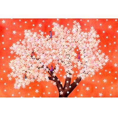 ふるさと納税 綾部市 ＼京都・綾部の癒やし系作家/【絵画】】桜　額装サイズ526mmx412mm |  | 01