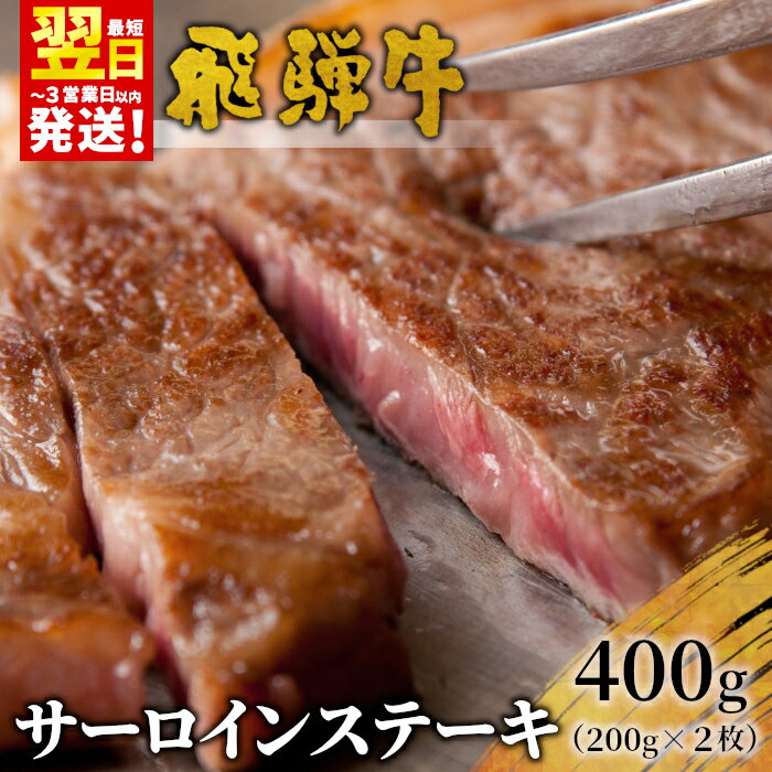【ふるさと納税】飛騨牛 サーロインステーキ 400g 200g×2枚 牛肉 和牛 肉 ステーキ 東白川村 岐阜 贅沢 霜降り 養老ミート 25000円