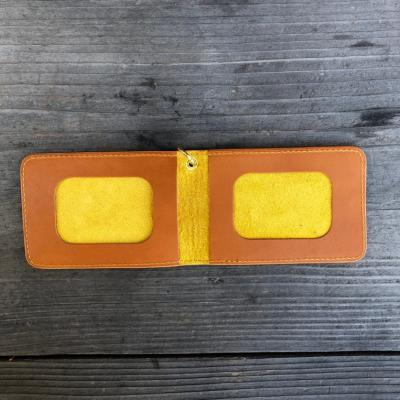 ふるさと納税 東広島市 広島ジビエレザー　東広島産天然鹿革二つ折りID/パスケース【02キャメル】 |  | 02