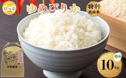 
                  【令和8年産 新米先行受付】 特別栽培米 ゆめぴりか 精米 10kg（5kg×2）【西間農園】米 お米 北海道産 北海道米 特Aランク 国産 白米 コメ JGAP認証農場 北海道 比布町 ぴっぷ 1005-042
                
