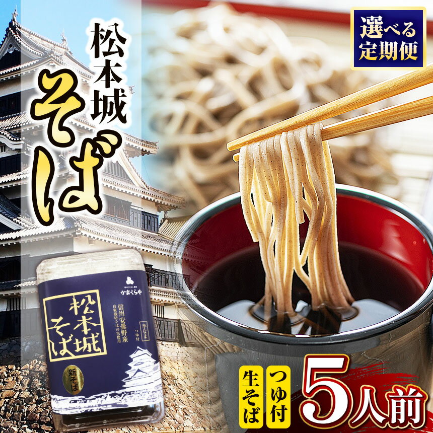 【ふるさと納税】松本城そば5人前 選べる 発送回数 1回 / 3回 / 6回 | ふるさと納税 長野県 松本市 信州 麺 麺類 蕎麦 そば 4人前 単品 定期 定期便