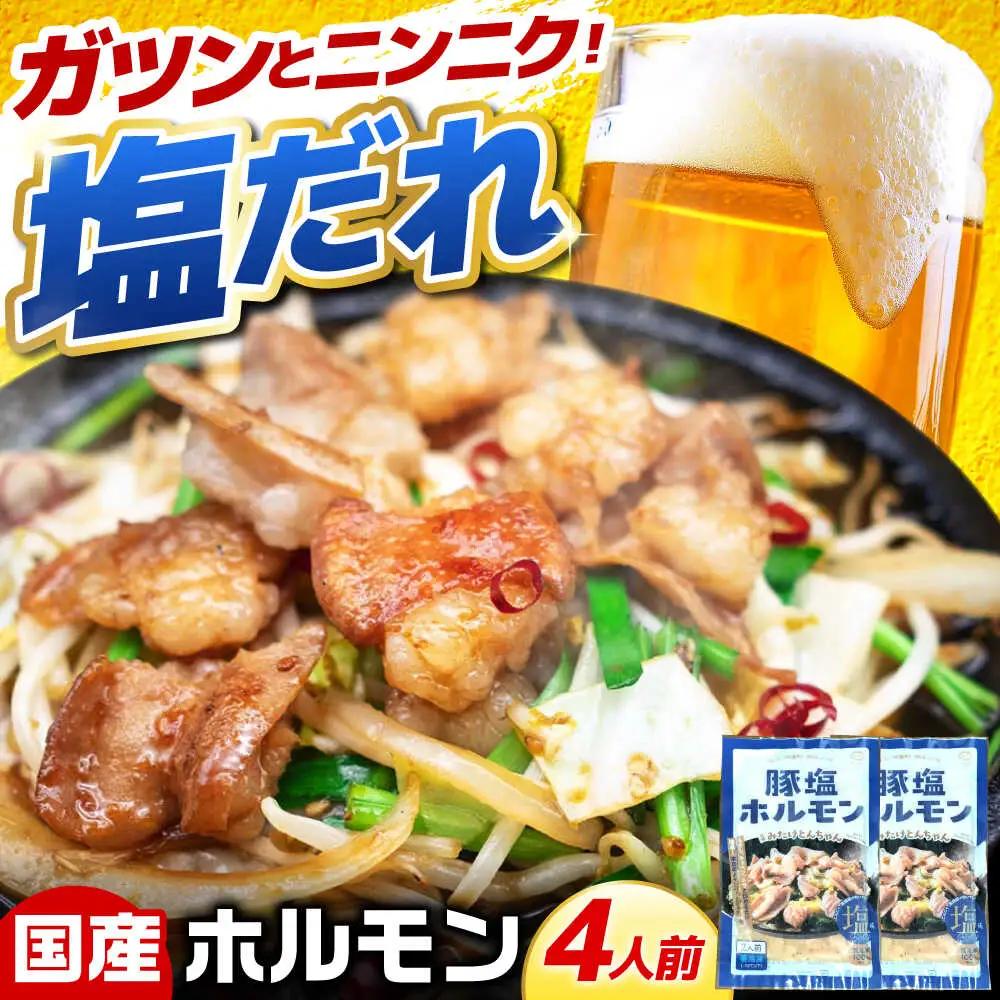 岐阜県産豚もつの鉄板焼き「元祖みたけとんちゃん」豚塩味（4人前）[AVAA038]ホルモン 塩