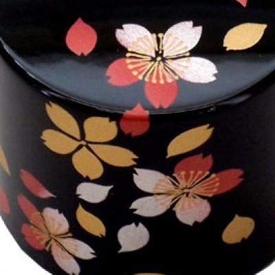 ふるさと納税 海南市 紀州漆器 漆芸 蒔絵 文鎮 丸 黒 さくら |  | 01