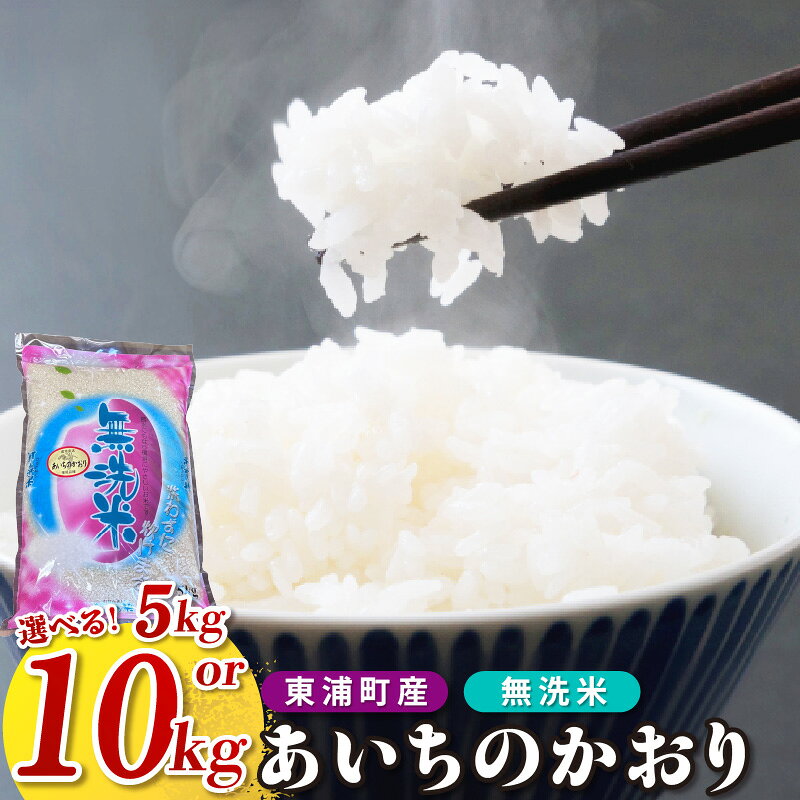 【ふるさと納税】《無洗米》東浦町 あいちのかおり【選べる内容量：5kg・10kg（5kg×2袋）】 コシヒカリ 精米 米 おこめ 農家直送 コスパ ブランド米 鈴木農産 愛知県 東浦町 返礼品 送料無料 [AO004]
