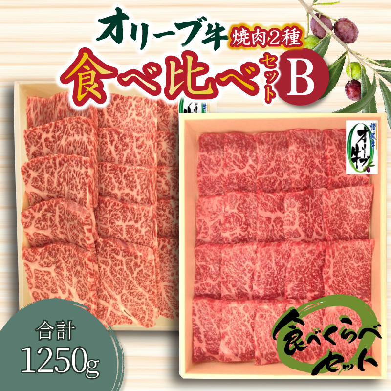 M04-0025_【ふるさと納税】オリーブ牛 焼肉二昧食べ比べセットB
