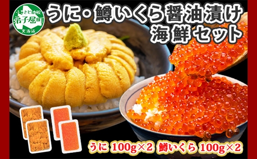 2940. うに チリ産 冷凍 200g 鱒いくら醤油漬け 200g 計400g セット ウニ 雲丹 ますいくら 鱒 イクラ いくら いくら醤油漬け 海鮮 海鮮丼 北海道 弟子屈町