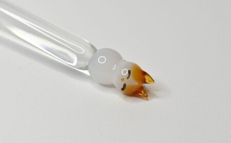 clarto　ガラスペンlavie（ネコ）　筆記用具 ガラスペン 硝子ペン 手作り ガラス 硝子 かわいい インク 手紙 日記 プレゼント ギフト 墨田区 東京都 茶白