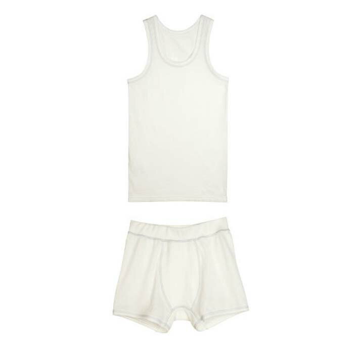 【ふるさと納税】 Fleepボーイズインナー　ミルクセット（タンクトップ）1セット ／ 綿100％ キッズ 肌着 下着 アンダーウェア 日本製 送料無料 埼玉県 No.532