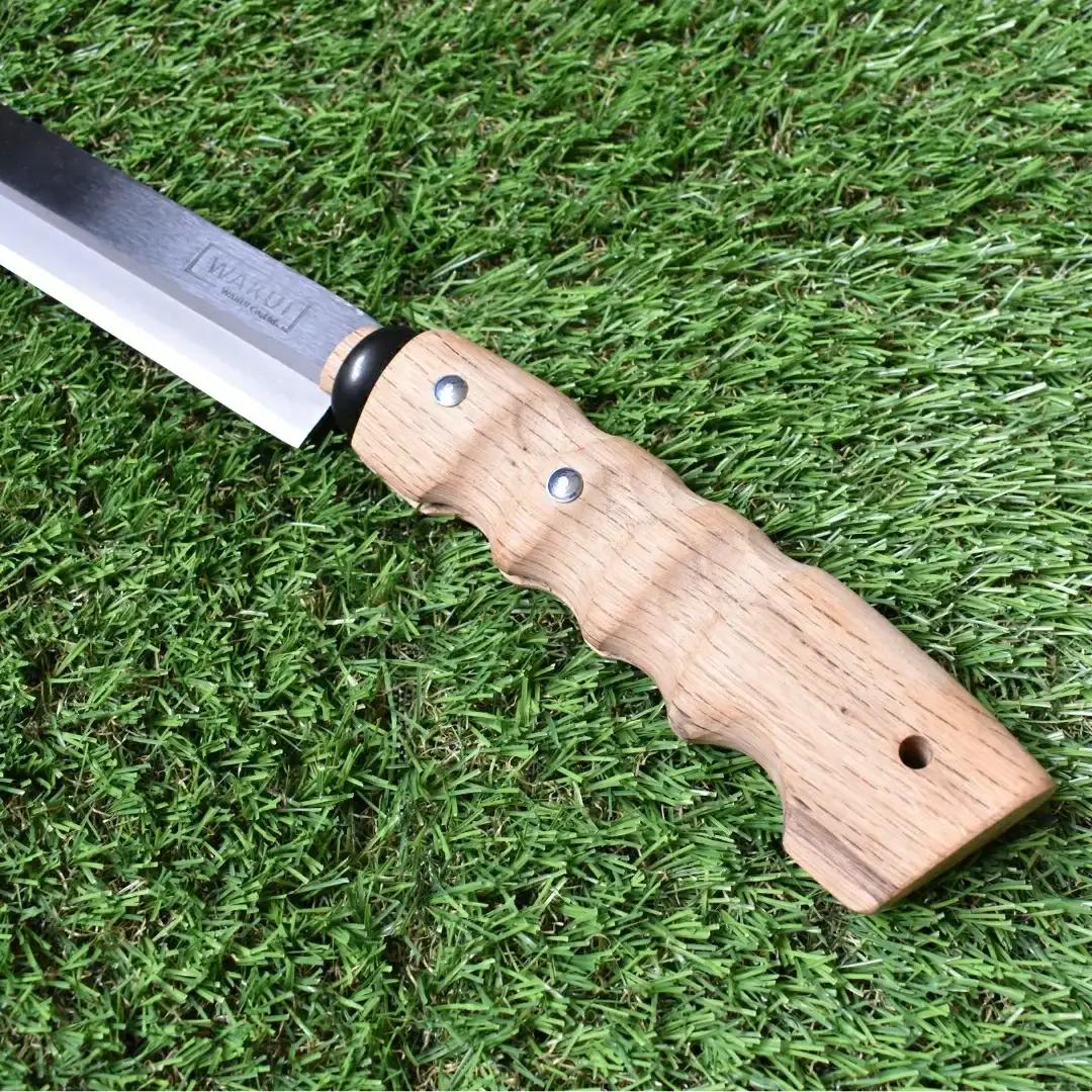 [山人] 全鋼 ミニ竹割鉈 小型斧 薪割り 竹細工 キャンプ アウトドア ナタ 燕三条製 【028S016】