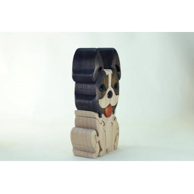 ふるさと納税 河内長野市 フレンチブルドック(パイド)　知育玩具 木製パズル |  | 02