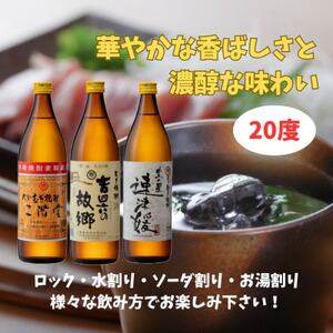 【お中元のし付き】大分むぎ焼酎 二階堂と速津媛と吉四六の故郷20度(900ml)飲みくらべ3本セット【1630670】