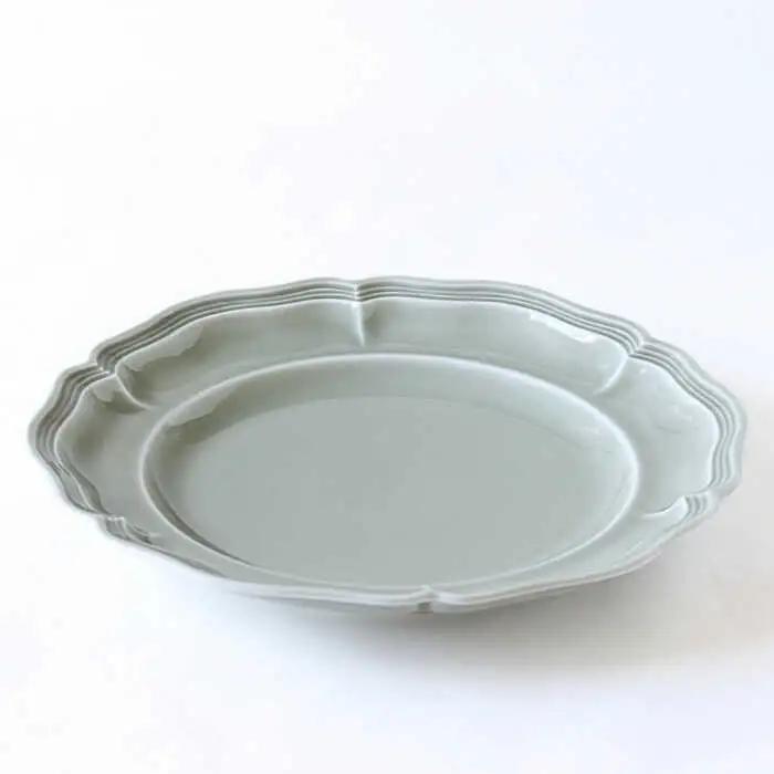 【波佐見焼】ombre de fleur プレートL ロイヤルグレー 2枚セット 食器 皿【翔芳窯】[FE365]