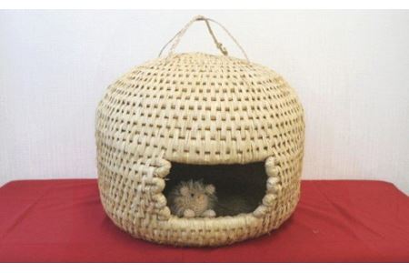 【天然の稲わらを編んで作った猫の家】ねこちぐら ※受注生産  【0002-0111-01】