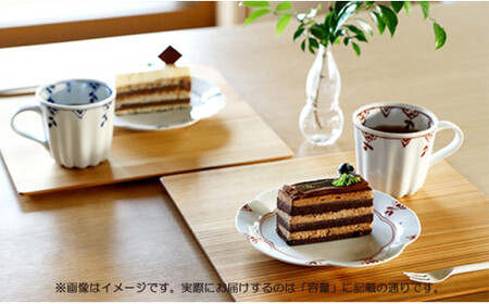 有田焼 デザート皿 & カヌレマグカップ ペアカフェセット【皓洋窯】食器 うつわ 器 皿 取皿 デザート皿 プレート マグ カップ ペア 食器セット カフェタイム 手描き かわいい ギフト 贈り物 食洗機対応 dl031