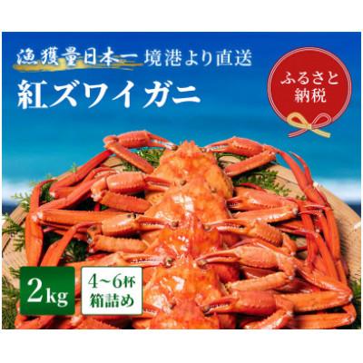 ふるさと納税 智頭町 【蟹セレブ】ズワイガニ(紅ズワイガニ)2kg箱詰め(4〜6杯)