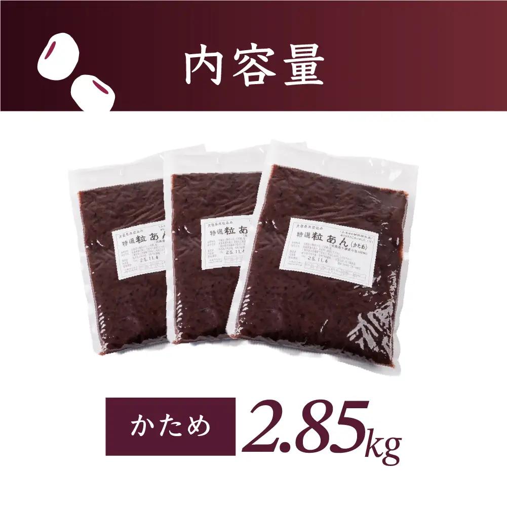 餡子 かため 2.85kg 北海道産小豆100％ ｜餡子