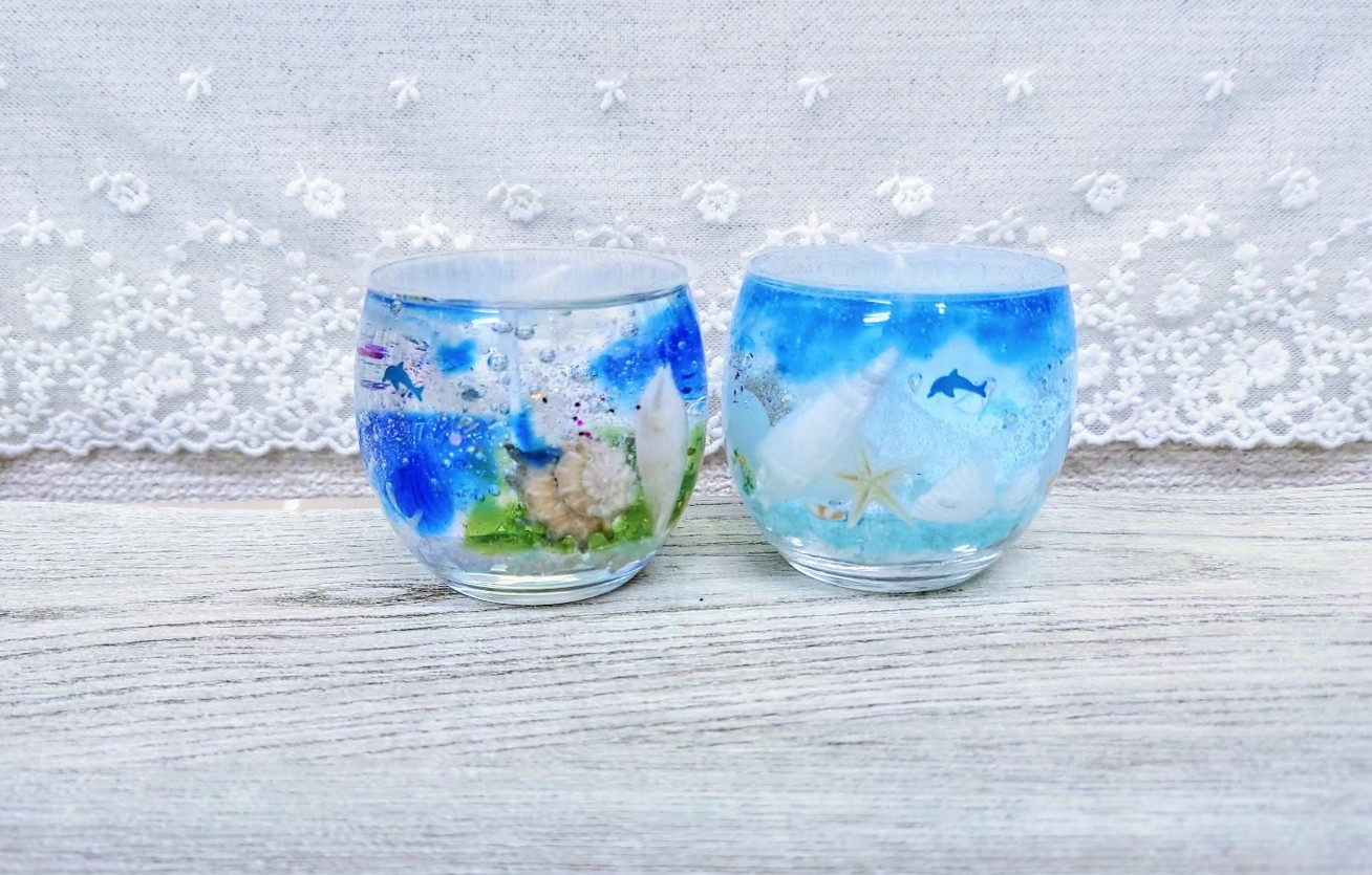 新宿フラワークラフト体験工房 海を眺めて癒やされる♪マリンキャンドル作り