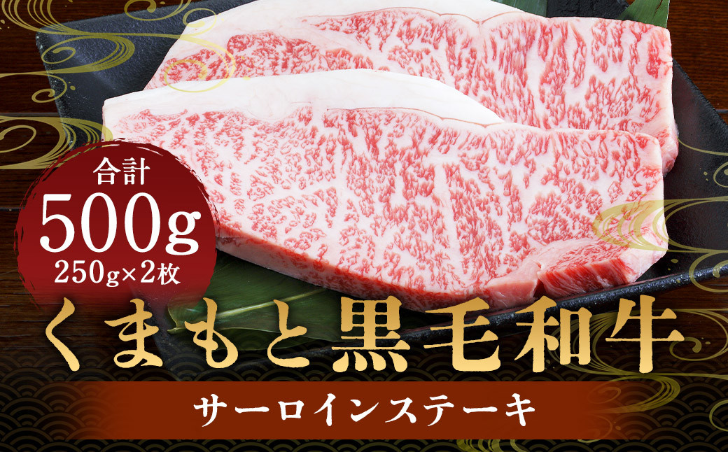 
            くまもと 黒毛和牛 サーロインステーキ 500g （250g×2パック） 肉 牛肉 お肉 サーロイン ステーキ ステーキ用 和牛 国産牛 冷凍 国産 九州産 熊本県産
          