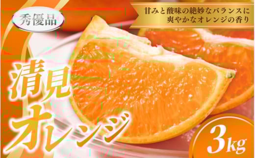 【先行予約】  清見オレンジ  3kg ※秀優混合【S～３Lサイズ混合】【2026年3月中旬から2026年4月中旬頃に順次発送】/みかん 清見 和歌山 フルーツ 有田 果物 オレンジ 甘い ジューシー【agy019】