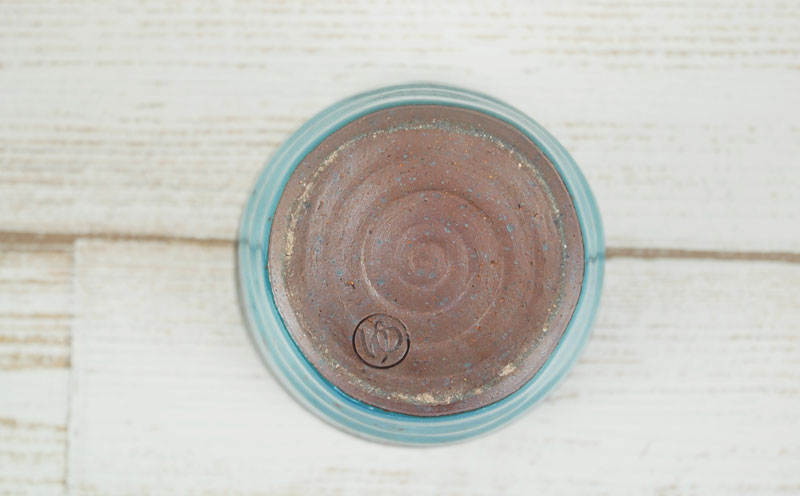 【やちむん丸勇陶房】ゆのみ（中）ツートンブルー2個セット やちむん 2個セット ペア ゆのみ 湯呑 食器 焼き物 焼物 沖縄 お土産 ご当地 お取り寄せ 送料無料 名護市 ふるさと納税 なごし 伝統工