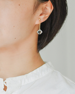 HARIO イヤリング ダイヤモンド カレット［HAA-DC-E］｜耐熱 ガラス アクセサリー ハリオ ランプワークファクトリー 職人 繊細 フォーマル カジュアル きれいめ おしゃれ 20代 30代