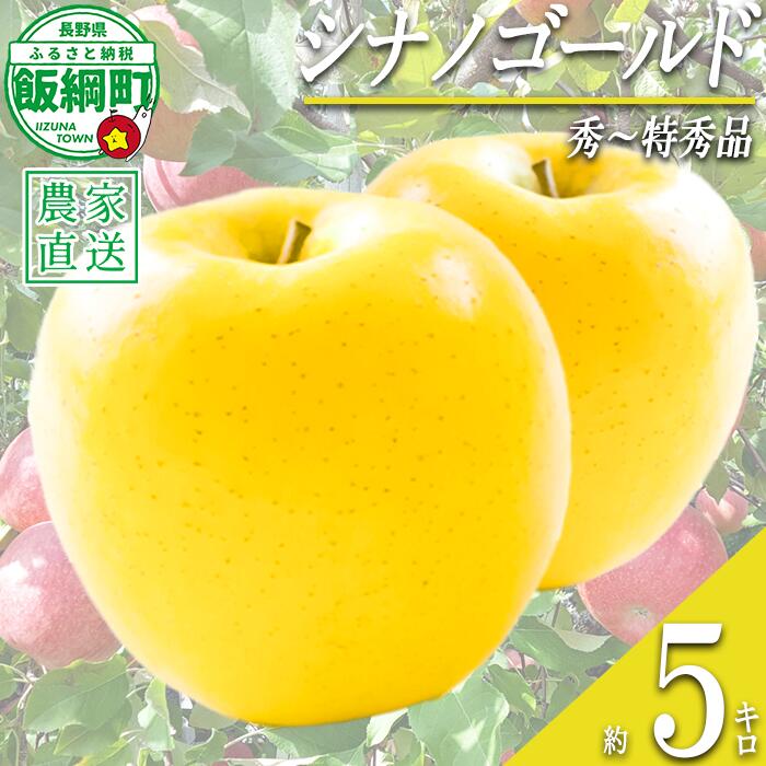 【ふるさと納税】 りんご シナノゴールド 秀 〜 特秀 5kg 丸山功農園 沖縄県への配送不可 令和8年度収穫分 長野県 飯綱町 〔 信州 果物 フルーツ リンゴ 林檎 長野 18000円 予約 農家直送 〕発送時期：2026年10月下旬〜2026年11月上旬 {***}