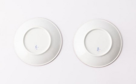 いげ皿飛び鉋(青茶)15cm2点 NAZ506 