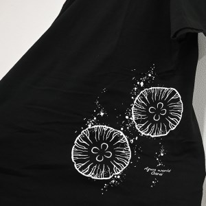 ミズクラゲ Tシャツ Lサイズ （ブラック） 半袖 アクアワールド 大洗 オリジナル グッズ 茨城 水族館 くらげ クラゲ 限定_AQ026