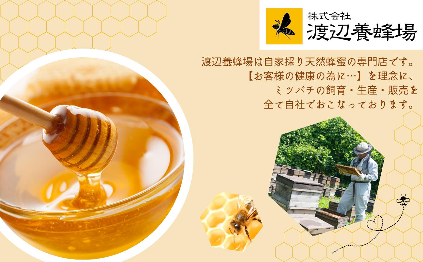 自家採り国産天然はちみつ 3本セット(220g×3)【渡辺養蜂場】