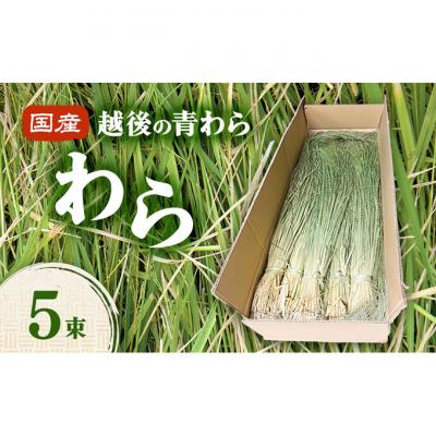 ふるさと納税 新潟市 国産越後の青刈り わら5束[54071584]