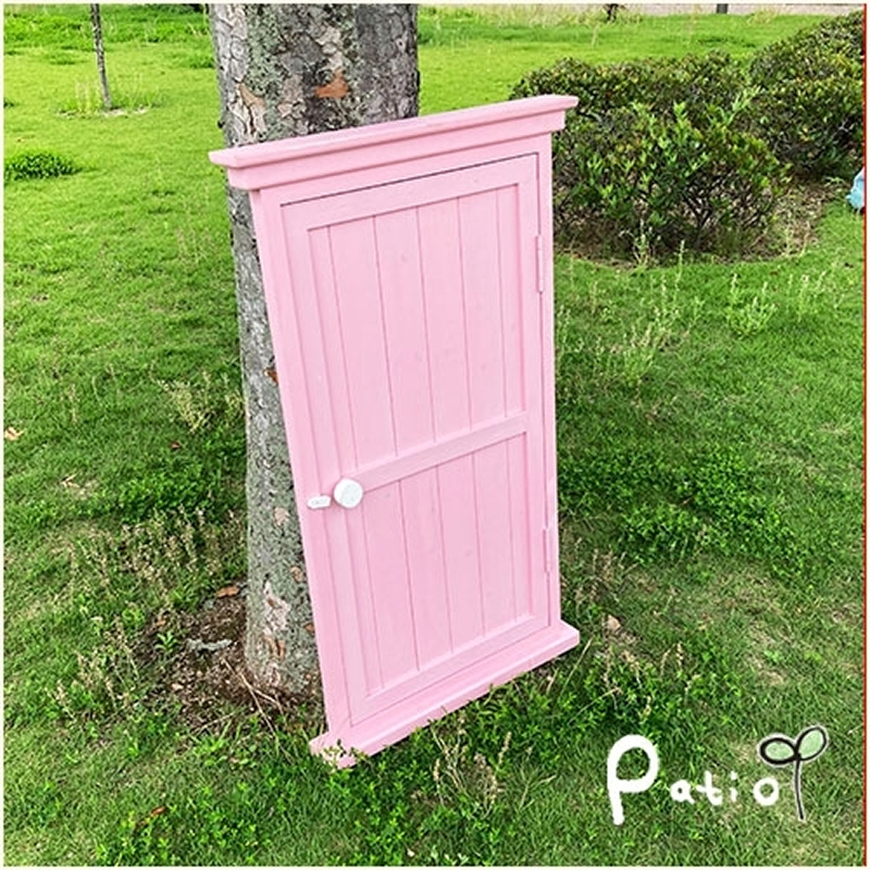 フェイクドアーのオブジェ 大 色:ブルー、ピンクから選択 フェイクドアー オブジェ 選べる カラー ブルー ピンク ドアー 扉 国産 ガーデン エクステリア ガーデニング オーナメント 手作業 強度 天然木 ナチュラル 庭 ベランダ 屋外 インテリア 防腐 防虫 愛知県 小牧市 送料無料