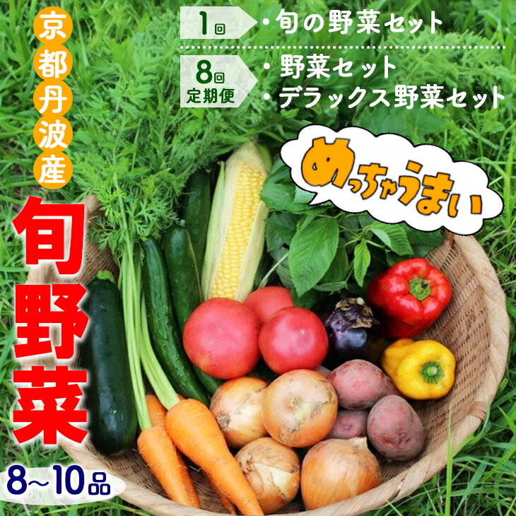 【ふるさと納税】野菜 定期便 8回 選べる 旬の野菜セット 京都丹波産 ＜369商店＞（平飼い卵10個、季節の果物又は加工品）※全て栽培期間中農薬・化学肥料不使用 ※北海道・沖縄・離島への配送不可 ※2025年5月より順次発送