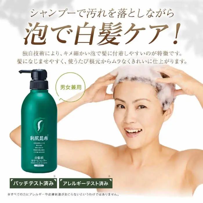 【2本入】［白髪用］ 利尻カラーシャンプー 大容量サイズ 糸島市 / 株式会社ピュール ヘアケア シャンプー [AZA066]