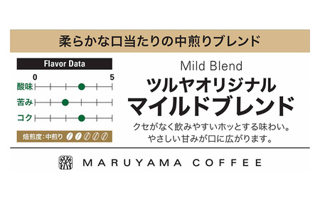 丸山珈琲 コーヒー 粉 詰合せ4袋A  オリジナルブレンドコーヒー ツルヤ 粉100g×各1袋 小諸市 お取り寄せ
