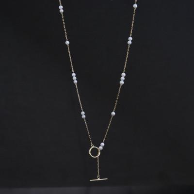 ふるさと納税 山梨市 K18あこや真珠ベビー2Wayステーションネックレス【3.0-3.5mm・70cm】 |  | 01